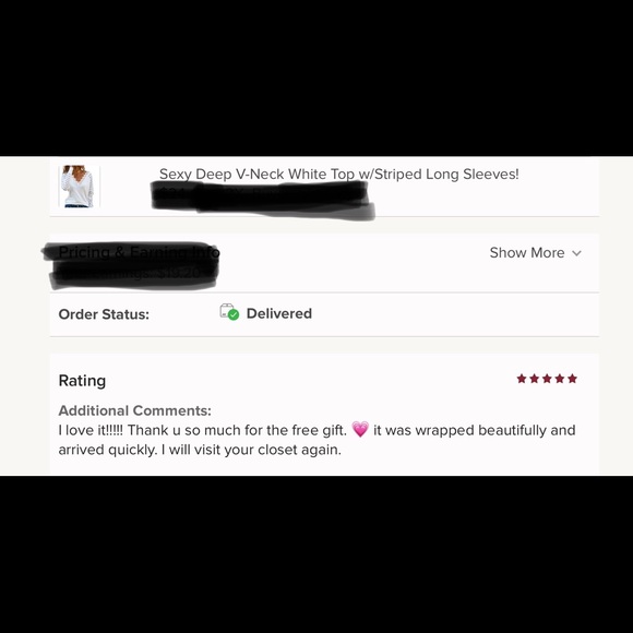 Sexy V-Neck White Top w/Opaque Striped Sleeves! - Picture 8 of 9